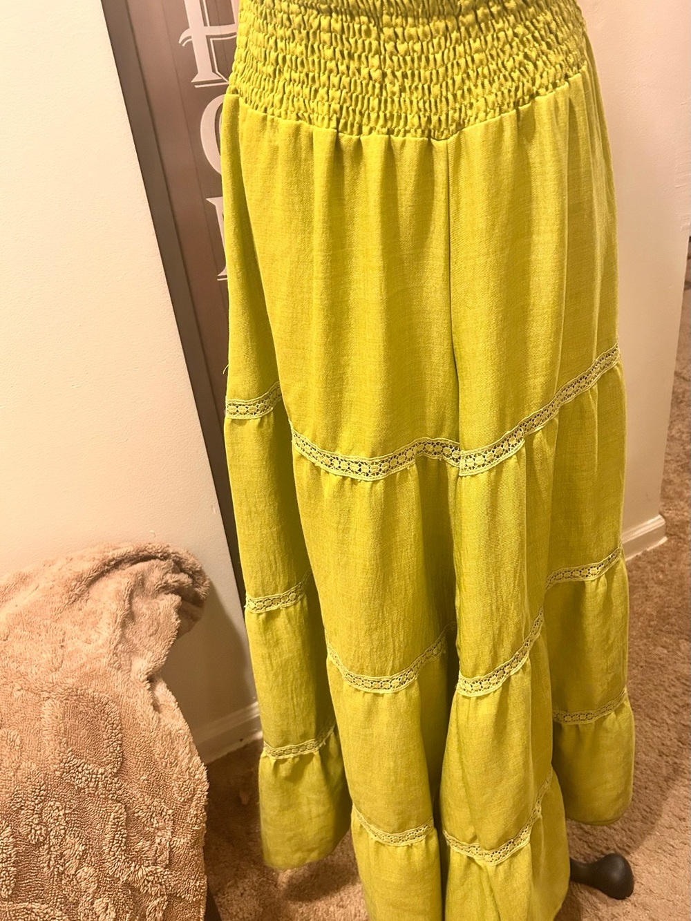 Lime green/ palazzo - flare leg pant